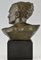 Lucien Gibert, Busto maschile Art Deco dell'aviatore Jean Mermoz, 1925, Bronzo, Immagine 4