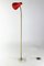 Floor Lamp with Red Shade from Stilnovo, 1950s, Image 8