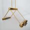 Trapezio Pendant Lamp in Brass by Cattaneo, Italy, 1970s, Image 3