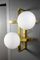 Brass Wall Sconces with Glass Globes by Glustin Luminaires, 2015, Set of 6 2
