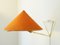 Große Wandlampe mit Original Lampenschirm Rupert Nikoll zugeschrieben, 1950er 2