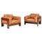 Tan Leather Bastiano Chairs attributed to Tobia Scarpa for Gavina, Italy, 1975, Set of 2 1
