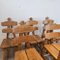 Vintage Spanish Brutalist Dining Chairs, 1965, Set of 6, Image 2