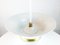 White Danish Mid-Century Pendant with Brass Detail 3