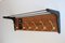 Brass and Teak Boomerang Coat Rack with Tile attributed to Alfred Hendrickx for Belform, Belgium, 1950s 1