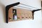 Brass and Teak Boomerang Coat Rack with Tile attributed to Alfred Hendrickx for Belform, Belgium, 1950s 2