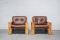 Vintage Bonanza Cognac Brown Leather Armchairs by Esko Pajamies for Asko, Set of 2 3