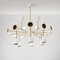 Mid-Century Ivory Brass Chandelier, 1960s, Image 2