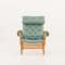Sillón Pernilla de tapicería de lana azul de Bruno Mathsson, años 60, Imagen 3