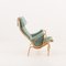 Sillón Pernilla de tapicería de lana azul de Bruno Mathsson, años 60, Imagen 6