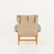 Sillón Pernilla de tapicería de lana azul de Bruno Mathsson, años 60, Imagen 9