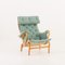 Sillón Pernilla de tapicería de lana azul de Bruno Mathsson, años 60, Imagen 1
