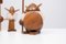 Teak Viking Figurines by Kay Bojesen, 1960s, Set of 3 3