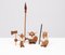 Teak Viking Figurines by Kay Bojesen, 1960s, Set of 3 1
