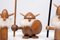 Teak Viking Figurines by Kay Bojesen, 1960s, Set of 3 2