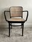Set of Model 911 Chairs with Black Bentwood Frame and Cane Seats by Josef Frank for Thonet, 1920s 4
