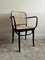 Set of Model 911 Chairs with Black Bentwood Frame and Cane Seats by Josef Frank for Thonet, 1920s 3