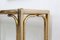 Vintage Faux Bamboo Brass Console & Mirror 13