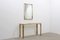 Vintage Faux Bamboo Brass Console & Mirror 1