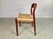 Sedie da pranzo vintage in teak completamente restaurate Sedili Papercord di JL Møllers, anni '60, set di 4, Immagine 6