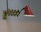 Mid-Century Aluminum and Brass Scissor Lamps, 1950s, Set of 2, Image 9