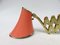 Mid-Century Aluminum and Brass Scissor Lamps, 1950s, Set of 2, Image 12