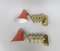 Mid-Century Aluminum and Brass Scissor Lamps, 1950s, Set of 2, Image 2