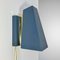 Geometrische Minimalistische Wandlampe aus Messing & Stahl, 1970er 7