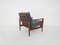 Sillón de teca atribuido a Illum Wikkelso modelo Ek para Niels Eilersen, Dinamarca, años 60, Imagen 5