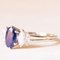 Vintage 18k White Gold Ring with Sapphire and Marquise Cut Diamonds 3