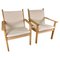 Set of Danish GE-284 Jubilee Lounge Chairs in Oak by Hans J. Wegner for Getama, 2003, Image 1