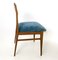 Italian Teak & Velvet Chairs, 1950s, Set of 2 4