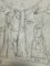Raymond Peynet, Peynet's Lovers for Roger Capron, 1984, Pencil Drawing 5