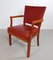 Sillas Barcelona en rojo completamente restauradas de Kaare Klint para Rud Rasmussen, 1935. Juego de 2, Imagen 5