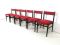 Italian Ebonized Wood & Fabric Dining Chairs, 1960s, Set of 6, Image 3