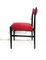 Italian Ebonized Wood & Fabric Dining Chairs, 1960s, Set of 6, Image 7