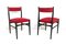 Italian Ebonized Wood & Fabric Dining Chairs, 1960s, Set of 6, Image 5