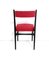 Italian Ebonized Wood & Fabric Dining Chairs, 1960s, Set of 6, Image 8