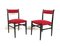 Italian Ebonized Wood & Fabric Dining Chairs, 1960s, Set of 6 4