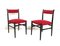 Italian Ebonized Wood & Fabric Dining Chairs, 1960s, Set of 6, Image 4