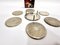 Silver-Plated Coasters with Floral Decoration from Reader's Digest, 1980s, Set of 7 3