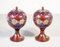 Cloisonné Vases with Floral Decoration, Set of 2 1