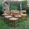 Woven Seat Dining Chairs, 1950s, Set of 6 8