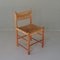 Woven Seat Dining Chairs, 1950s, Set of 6 2