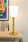 Grande Lampe Tulipe en Verre et Laiton, 1960s 1