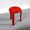 Roter italienischer Vintage Melamin Hocker von Metalplastica Lucchese, 1980er 7