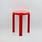 Roter italienischer Vintage Melamin Hocker von Metalplastica Lucchese, 1980er 5