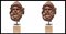 Odissea dalle teste del gruppo di Polifemo in terracotta, XX secolo, set di 2, Immagine 2