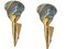 Applique veneziane in vetro di Murano in ottone, set di 2, anni '80, set di 2, Immagine 1
