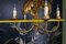 French Hollywood Regency Gilt Metal and Bamboo Palm Five-Light Chandelier, 1950s, Image 11